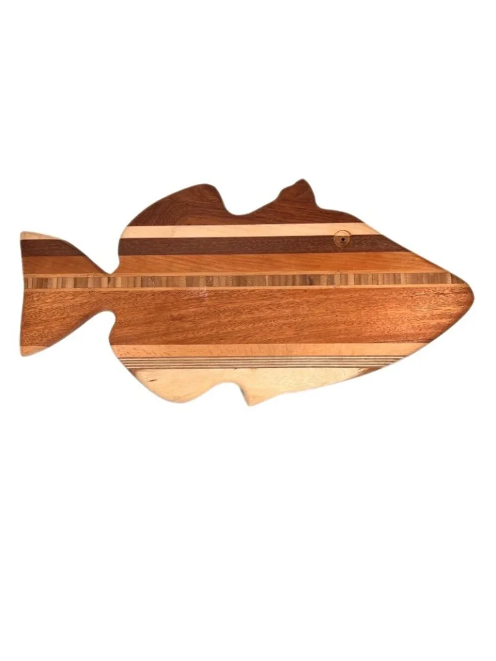 Handmade Inlaid Fish Cutting Board Hard Wood Charcuterie Cheese